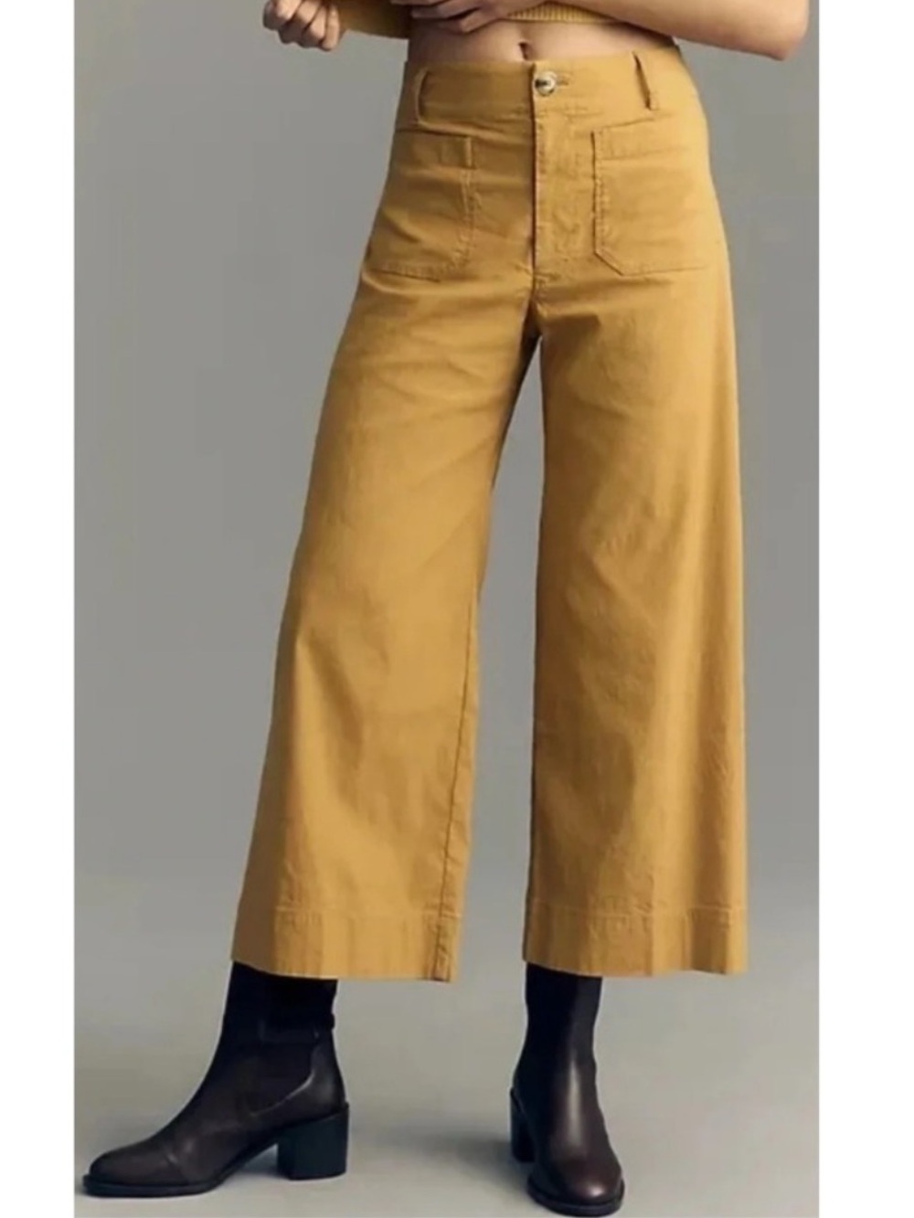 Anthropologie Maeve The Colette Wide Leg Cropped Pants Size 26